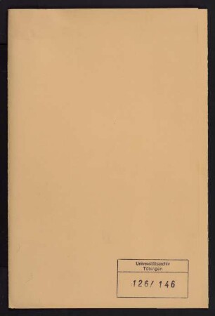 Georg Faber (1877-1966). Personalakte des Lehrkörpers : Akte betreffend Ferdinand Georg Faber, außerordentlicher Professor für Mathematik