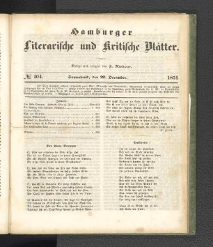 No. 104. 27. Dezember 1851
