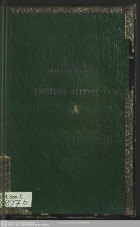 Monumenta vitae et mortis Friderici Augusti IV. Regis Saxoniae : carminibus
