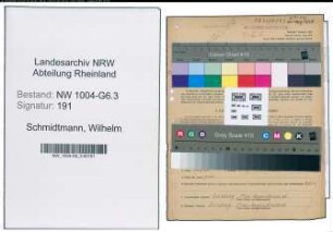 Entnazifizierung Wilhelm Schmidtmann , geb. 01.01.1901 (Arbeiter)