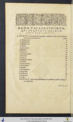 Ordo Paragraphorum.