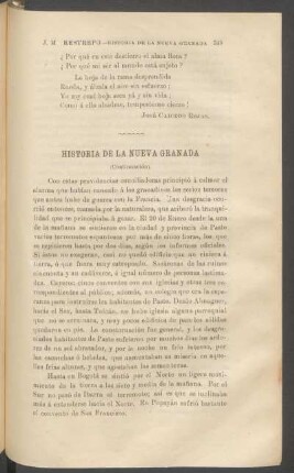 Historia de la Nueva Granada - (Continuación).