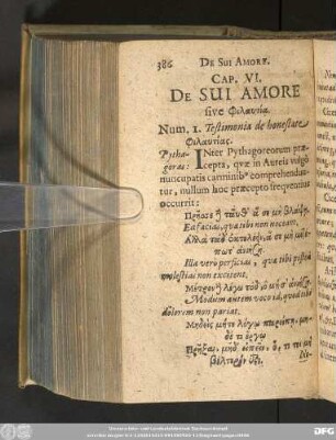 Caput VI. De Sui Amore sive [...].