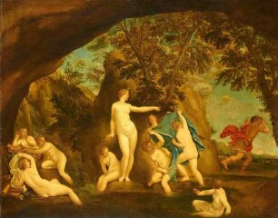 Diana und Aktäon mit acht Nymphen