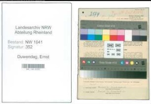 Entnazifizierung Ernst Duwendag , geb. 07.10.1902 (Angestellter)