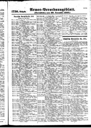 1730. Ausgabe. Freitag, 30. November 1917