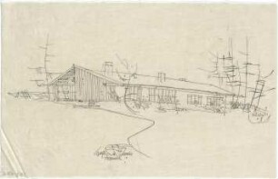 Gsaenger, Gustav; Tegernsee (Bayern); Landhaus Dr. Jamin - vom Tegernsee aus gesehen (Perspektive)