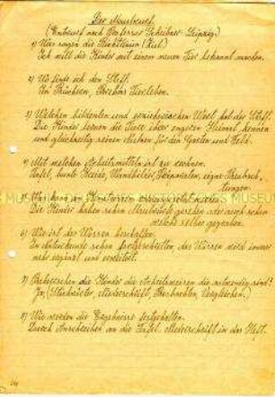 Entwurf einer Unterrichtseinheit für das Fach Biologie - Sachkonvolut