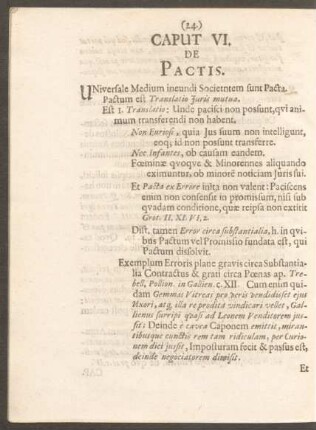 Caput VI. De Pactis.