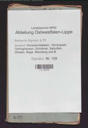 Schulen zu Hovedissen und Krentruperhagen [siehe auch Nr. 74 / Oerlinghausen]