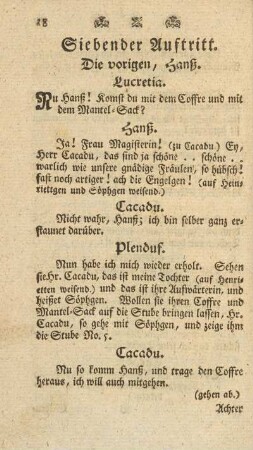 Siebender Auftritt