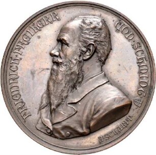Medaille aus dem Jahr 1888 auf Friedrich Freiherr von Schmidt
