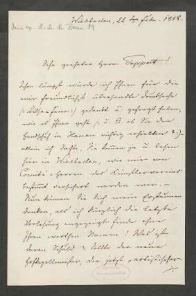 Brief an Wilhelm Tappert : 22.02.1888