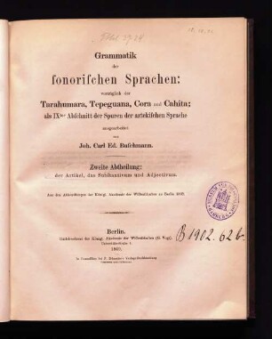 Abth. 2: Der Artikel, das Substantivum u. Adjektivum