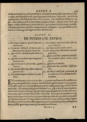 Caput II. De Potestate Patria.