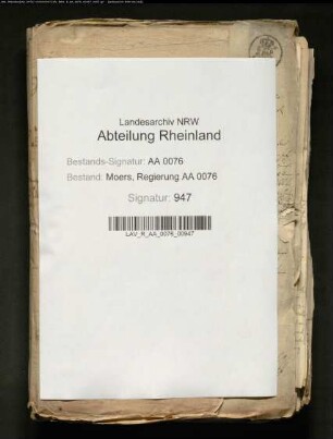 Requisitorialien von auswärtigen Kollegien