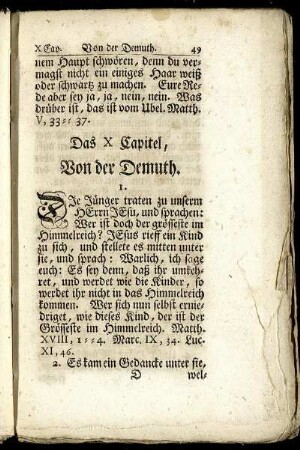 Das X. Capitel. Von der Demuth.