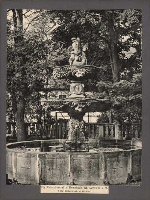 Zisterzienserkloster Bronnbach, Wertheim Springbrunnen vor der Abtei: Ansicht nach Westen