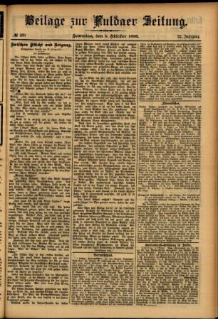 Zweite Ausgabe vom Samstag, den 05. Oktober 1895.