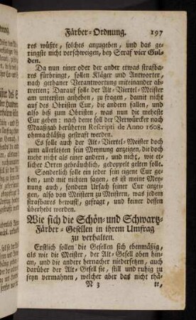197-207, Wie sich die Schön- und Schwarz-Färber-Gesellen... - Von den Färber-Gesellen, ...