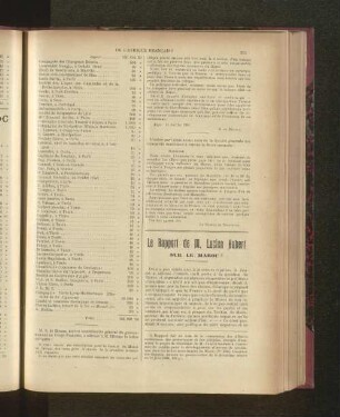 Le Rapport de M. Lucien Hubert.