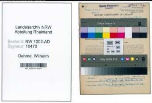 Entnazifizierung Wilhelm Oehme, geb. 18.07.1902 (Verw.Angest.)