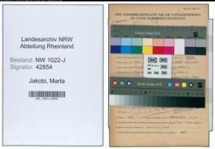 Entnazifizierung Marta Jakobi , geb. 05.05.1922 (Kontoristin)