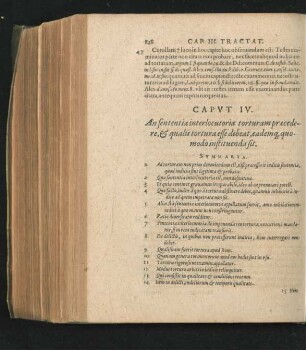Caput IV. An sententia interlocutoria torturam praecedere, & qualis tortura esse debeat ...