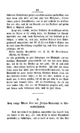 Noch einige Worte über den Zeichen-Unterricht in Elementarschulen