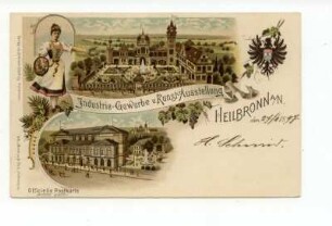 Gewerbe-, Industrie- und Kunstausausstellung: Ausstellungsgebäude, Weingärtnerin, Harmonie