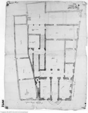 Rom, Palazzo di Mario Cane (Mario Fani), Grundriss des Erdgeschosses