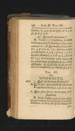 Tit. IV. De Usufructu.
