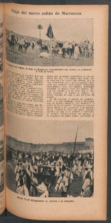 Viaje del nuevo sultán de Marruecos