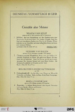 Gemälde alter Meister (Nr. 1-45)