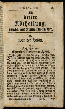 481-672, Die dritte Abtheilung. Beicht- und Kommuniongebete