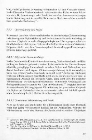 3.8.3.2 Gewaltsame Viktimisierung und Furcht