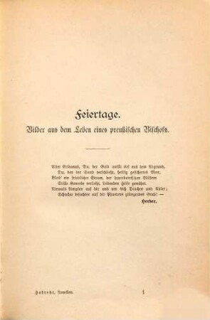 Von der Ostgrenze : Drei Novellen von Max Hobrecht. (Inhalt: Feiertage. - Marienburg. - Vis major)