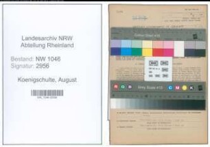 Entnazifizierung August Koenigschulte , geb. 28.11.1897 (Uhrmacher)