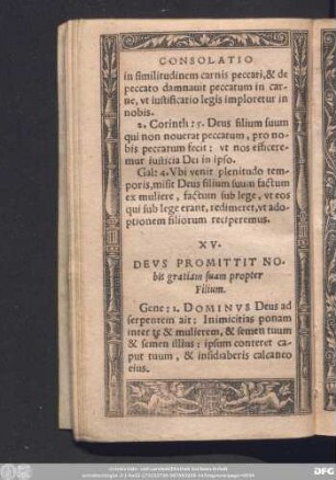 XV. Deus Promittit Nobis gratiam suam propter Filium.