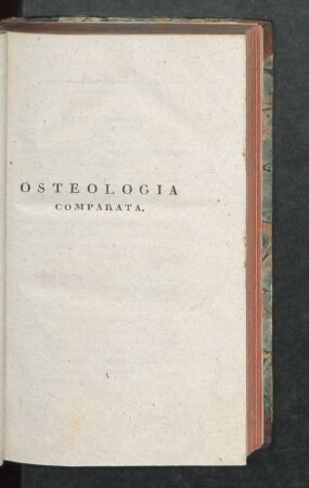 Osteologia Comparata.
