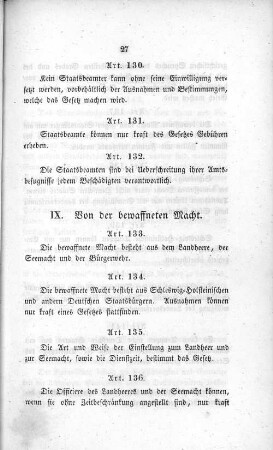 IX. Von der bewaffneten Macht.