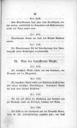 IX. Von der bewaffneten Macht.