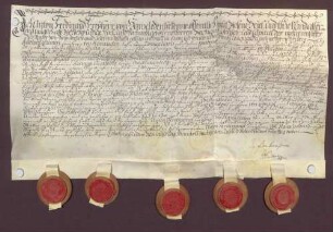 Instrumentum probationis des Anton Ferdinand von Hanxleden.