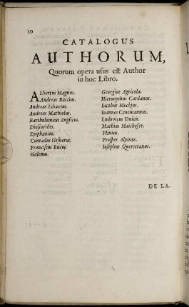 Catalogus Authorum, Quorum opera usus est Author in hoc Libro.