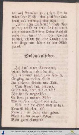 Soldatenlieder.