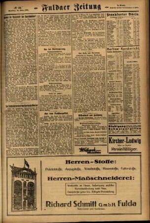 Zweite Ausgabe vom Samstag, den 22. März 1924.