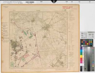 Katasteramt Lippstadt  Kreis Lippstadt, Meßtischblatt Geseke 4317, Farbige Einzeichnung mit Namensliste