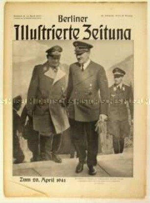 Wochenzeitschrift "Berliner Illustrierte Zeitung" u.a. zum Geburtstag Hitlers