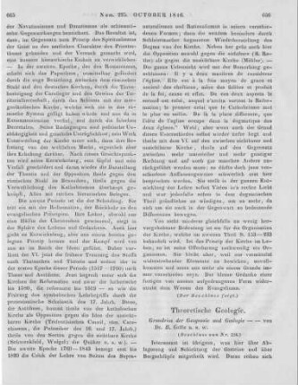 Cotta, B.: Grundriß der Geognosie und Geologie. Als 2. Aufl. Bd. 1-2 der Anleitung zum Studium der Geognosie und Geologie. Dresden: Arnold 1846 (Beschluss von Nr. 224)