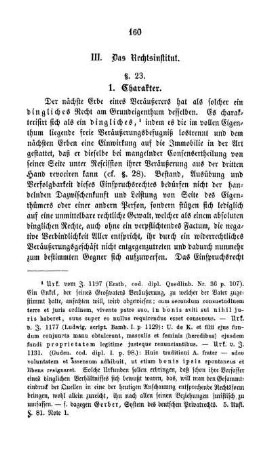 III. Das Rechtsinstitut.